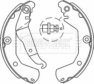 Borg & Beck BBS6517 - Drum Brake Shoe Set car-mod.net