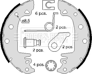 Borg & Beck BBS6086 - Drum Brake Shoe Set car-mod.net
