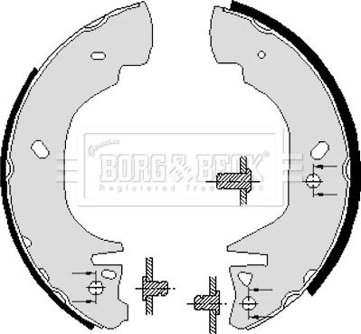 Borg & Beck BBS6024 - Drum Brake Shoe Set car-mod.net