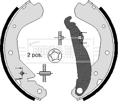 Borg & Beck BBS6104 - Drum Brake Shoe Set car-mod.net