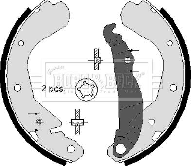 Borg & Beck BBS6101 - Drum Brake Shoe Set car-mod.net