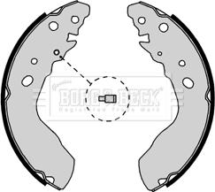 Borg & Beck BBS6338 - Drum Brake Shoe Set car-mod.net