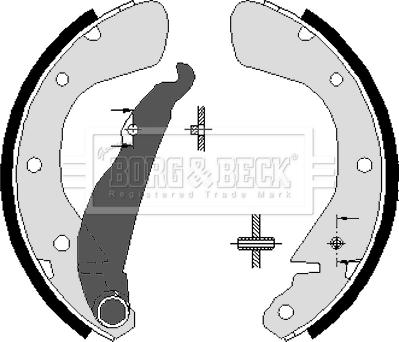 Borg & Beck BBS6252 - Drum Brake Shoe Set car-mod.net