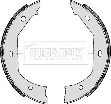 Borg & Beck BBS6267 - Brake Shoe Set, parking brake car-mod.net