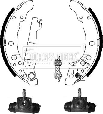 Borg & Beck BBS1002K - Drum Brake Shoe Set car-mod.net