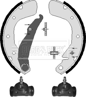 Borg & Beck BBS1025K - Drum Brake Shoe Set car-mod.net