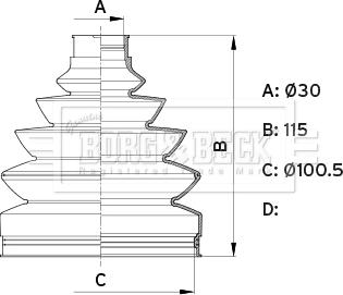 Borg & Beck BCB6345 - Bellow, drive shaft car-mod.net