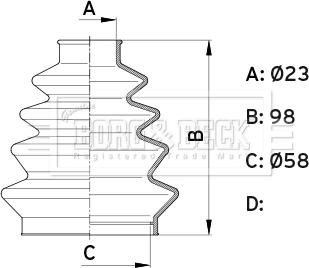 Borg & Beck BCB1008 - Bellow, drive shaft car-mod.net