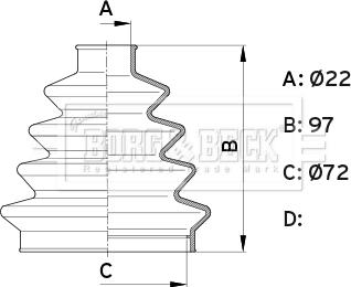 Borg & Beck BCB1007 - Bellow, drive shaft car-mod.net