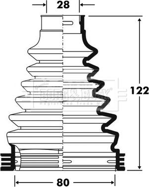 Borg & Beck BCB2812 - Bellow, drive shaft car-mod.net