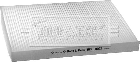 Borg & Beck BFC1002 - Filter, interior air car-mod.net