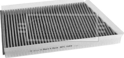 Borg & Beck BFC1189 - Filter, interior air car-mod.net