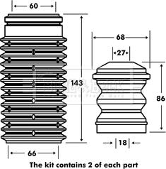 Borg & Beck BPK7014 - Dust Cover Kit, shock absorber car-mod.net