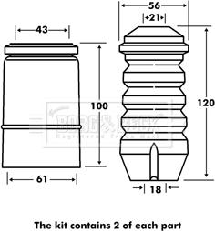 Borg & Beck BPK7077 - Dust Cover Kit, shock absorber car-mod.net