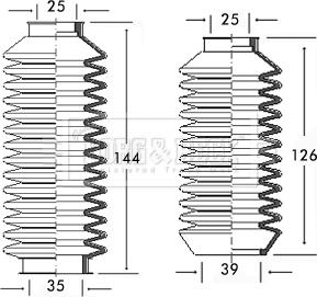 Borg & Beck BSG3074 - Bellow Set, steering car-mod.net