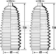 Borg & Beck BSG3334 - Bellow Set, steering car-mod.net
