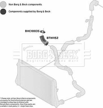 Borg & Beck BTH1152 - Charger Intake Air Hose car-mod.net