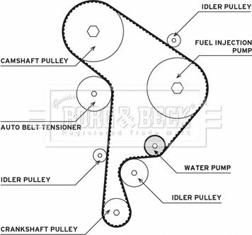 Borg & Beck BTW1005 - Water Pump & Timing Belt Set car-mod.net