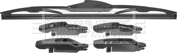 Borg & Beck BW14R.10 - Wiper Blade car-mod.net