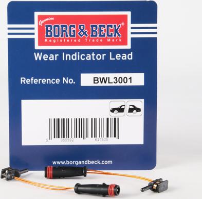 Borg & Beck BWL3001 - Warning Contact, brake pad wear car-mod.net