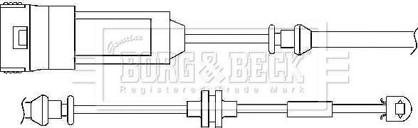 Borg & Beck BWL3016 - Warning Contact, brake pad wear car-mod.net