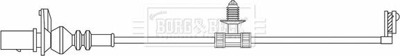 Borg & Beck BWL3192 - Warning Contact, brake pad wear car-mod.net