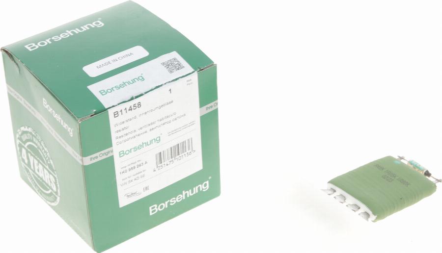 Borsehung B11458 - Resistor, interior blower car-mod.net