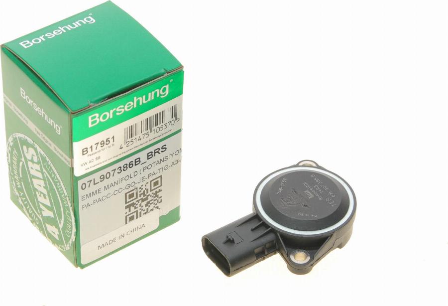 Borsehung B17951 - Sensor, suction pipe reverse flap car-mod.net