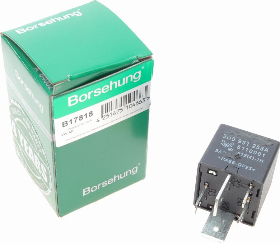 Borsehung B17818 - Relay, main current car-mod.net