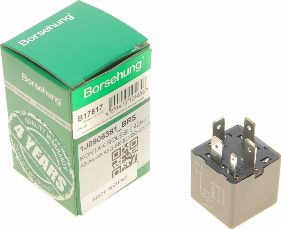 Borsehung B17817 - Relay, main current car-mod.net