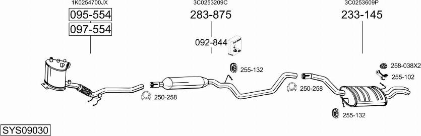 Bosal SYS09030 - Exhaust System car-mod.net
