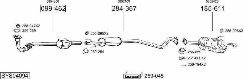 Bosal SYS04094 - Exhaust System car-mod.net