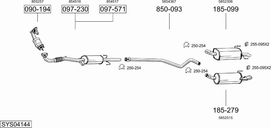 Bosal SYS04144 - Exhaust System car-mod.net