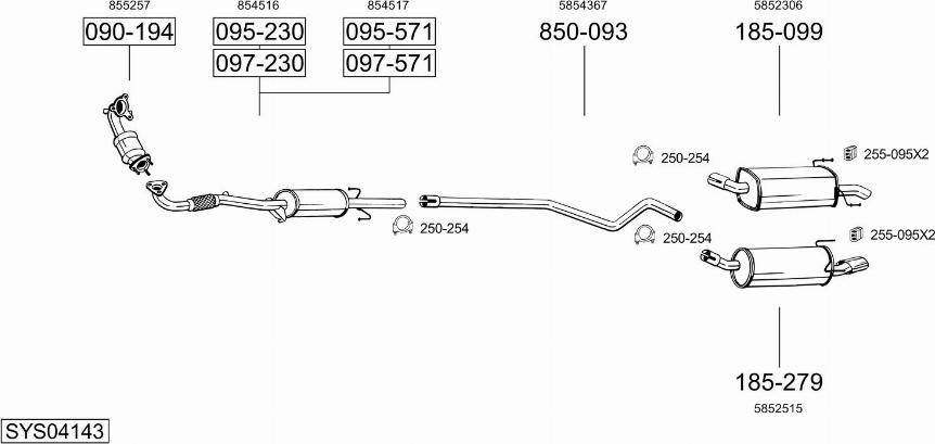 Bosal SYS04143 - Exhaust System car-mod.net