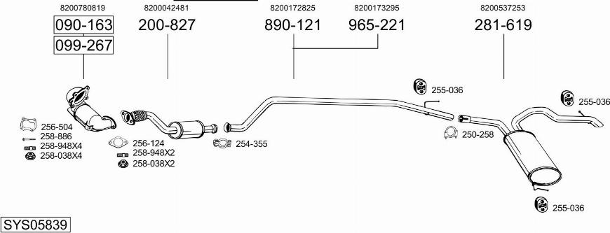 Bosal SYS05839 - Exhaust System car-mod.net