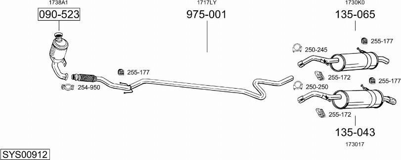 Bosal SYS00912 - Exhaust System car-mod.net