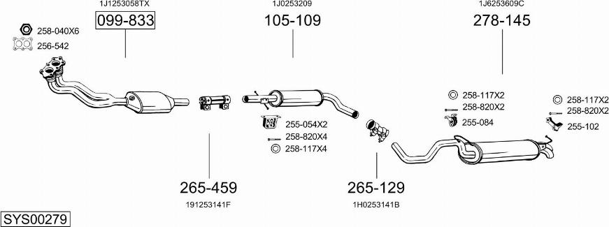 Bosal SYS00279 - Exhaust System car-mod.net