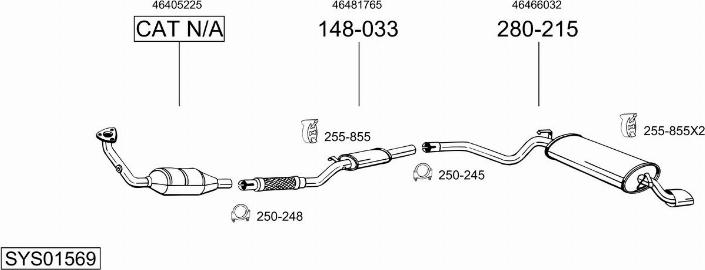 Bosal SYS01569 - Exhaust System car-mod.net