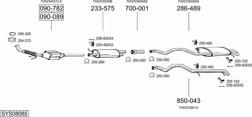 Bosal SYS08085 - Exhaust System car-mod.net