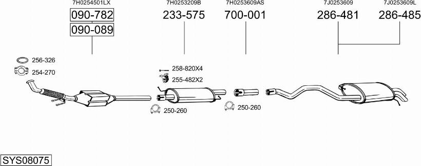 Bosal SYS08075 - Exhaust System car-mod.net