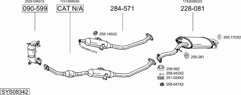 Bosal SYS08342 - Exhaust System car-mod.net