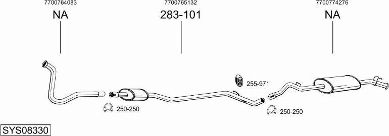 Bosal SYS08330 - Exhaust System car-mod.net