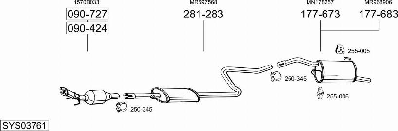 Bosal SYS03761 - Exhaust System car-mod.net