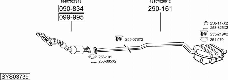 Bosal SYS03739 - Exhaust System car-mod.net