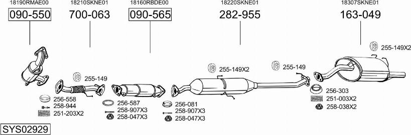 Bosal SYS02929 - Exhaust System car-mod.net