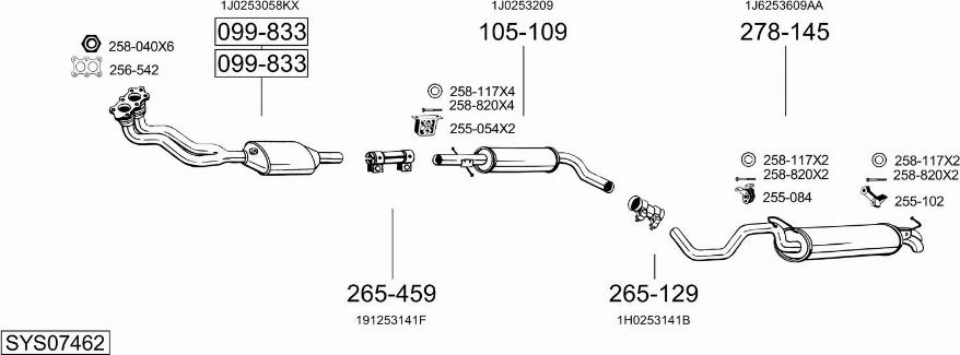 Bosal SYS07462 - Exhaust System car-mod.net