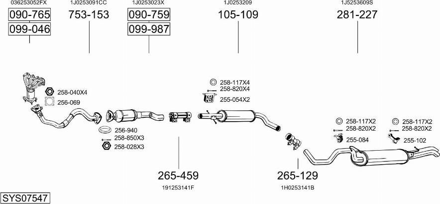 Bosal SYS07547 - Exhaust System car-mod.net