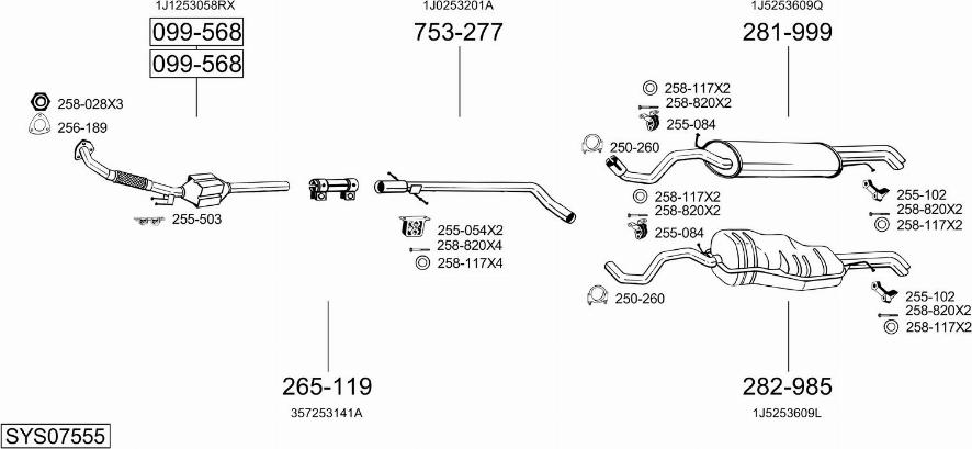 Bosal SYS07555 - Exhaust System car-mod.net