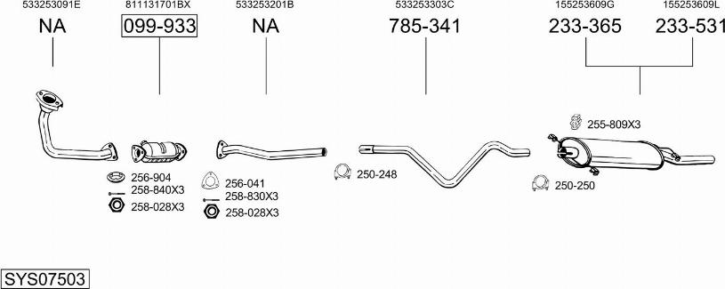 Bosal SYS07503 - Exhaust System car-mod.net
