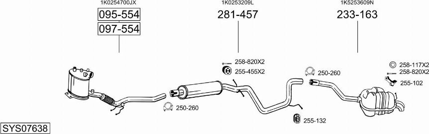 Bosal SYS07638 - Exhaust System car-mod.net